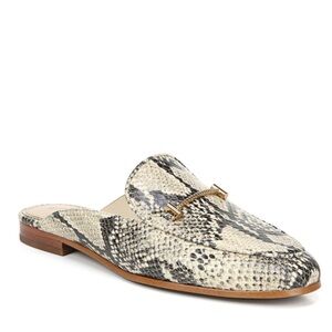 Women's White Laurna Mule - snake